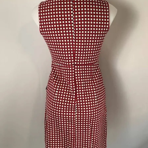 Lands End Polka Dot Dress Sheath Size 12 - Picture 2 of 3
